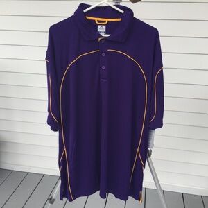 Russell Apparel LSU Purple & White Golf Shirt Short Sleeve, Size XL, NWT